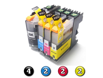 Compatible Brother LC233 ink cartridges 10 Pack Combo (4BK/2C/2M/2Y)